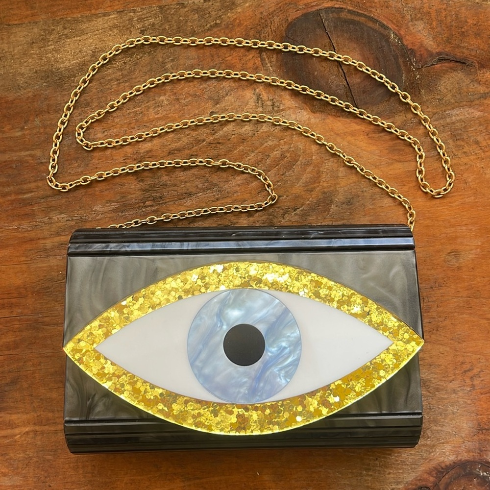 KURT GEIGER LONDON EVIL EYE CLUTCH BAG PURSE